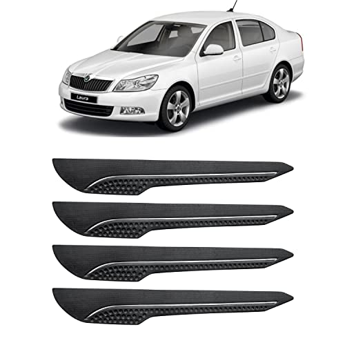 Image of AOSIS-Car Bumper Protector /Bumper Guard for Skoda Laura with Single Chrome Stripe (4-Pcs)