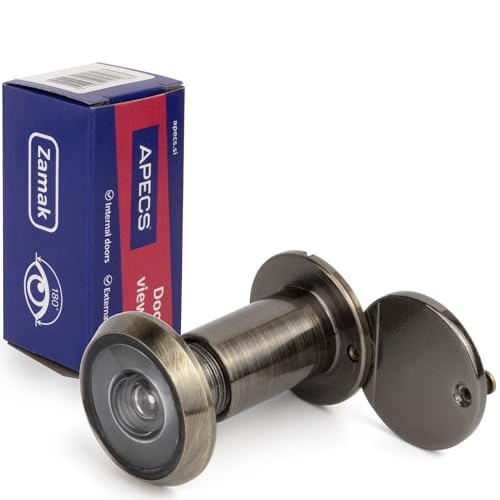 APECS Türspion mit Sichtschutz für Tür 25-40mm Bohrloch - Ø14mm Farbe bronze antik Türspionabdeckung Modell 6014/25-40-AB APECS Türspion mit Sichtschutz für Tür 25-40mm Bohrloch - Ø14mm Farbe bronze antik Türspionabdeckung Modell 6014/25-40-AB