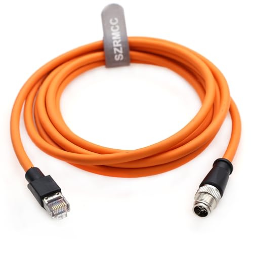 Cable Ethernet SZRMCC M12 X-Coded 8pin a RJ45 Cat6 2m miniatura 3