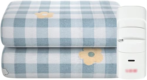 BABESA Manta térmica súper acogedora manta eléctrica individualdoble manta eléctrica tamaño King de franela con control doble colchón calefactado