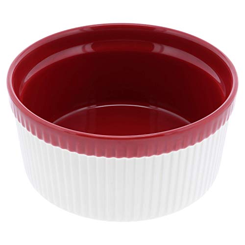 BIA Cordon Bleu Quatro 1-Quart Soufflé Dish, Sand/Spice Red - Thumbnail 4
