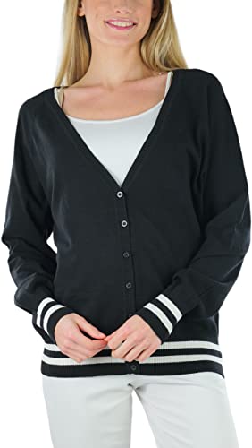 Image of ToBeInStyle Women's Long Sleeve Button Down V-Neck Cardigan