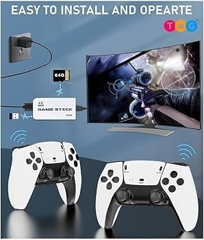 Generic Game Stick PRO 21K Gaming Console Buil-in with 2 Wireless 2.4G Controllers 2D Classic Retro Gaming Device for Kids Home USE Easy Plug & Play Enjoy Everyday 64GB PRO GP15 OG 2
