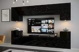 Photo Gallery furnitech nicole an294-18b-hg1 - parete per soggiorno, con mensole e mobile tv, per soggiorno Photo Gallery furnitech nicole an294-18b-hg1 - parete per soggiorno, con mensole e mobile tv, per soggiorno