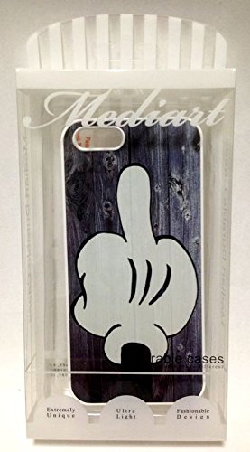 Amazon | iPhone 5/5S 白ケース パンクロックなミッキー ファックユー 