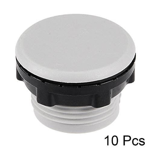 Interrupteur à bouton poussoir plastique noir 22 mm pour panneau
