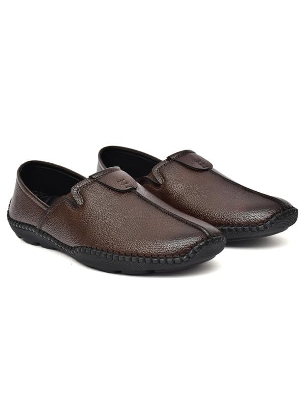 Mens Premium Black Slip-On Footwear – Lightweight Stylish & Comfortable Loafers for All-Day Wear | Durable Dress & Casual Moc-Toe Shoes-image-12
