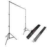 white screen media Material: Aluminium-Legierung; 6.6 Max. fully extended height and 3.4ft Min. height. Width is adjustable from 5ft to 10ft.
