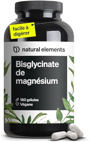 Magnésium Bisglycinate – 300 mg de magnésium élémentaire/dose jou...
