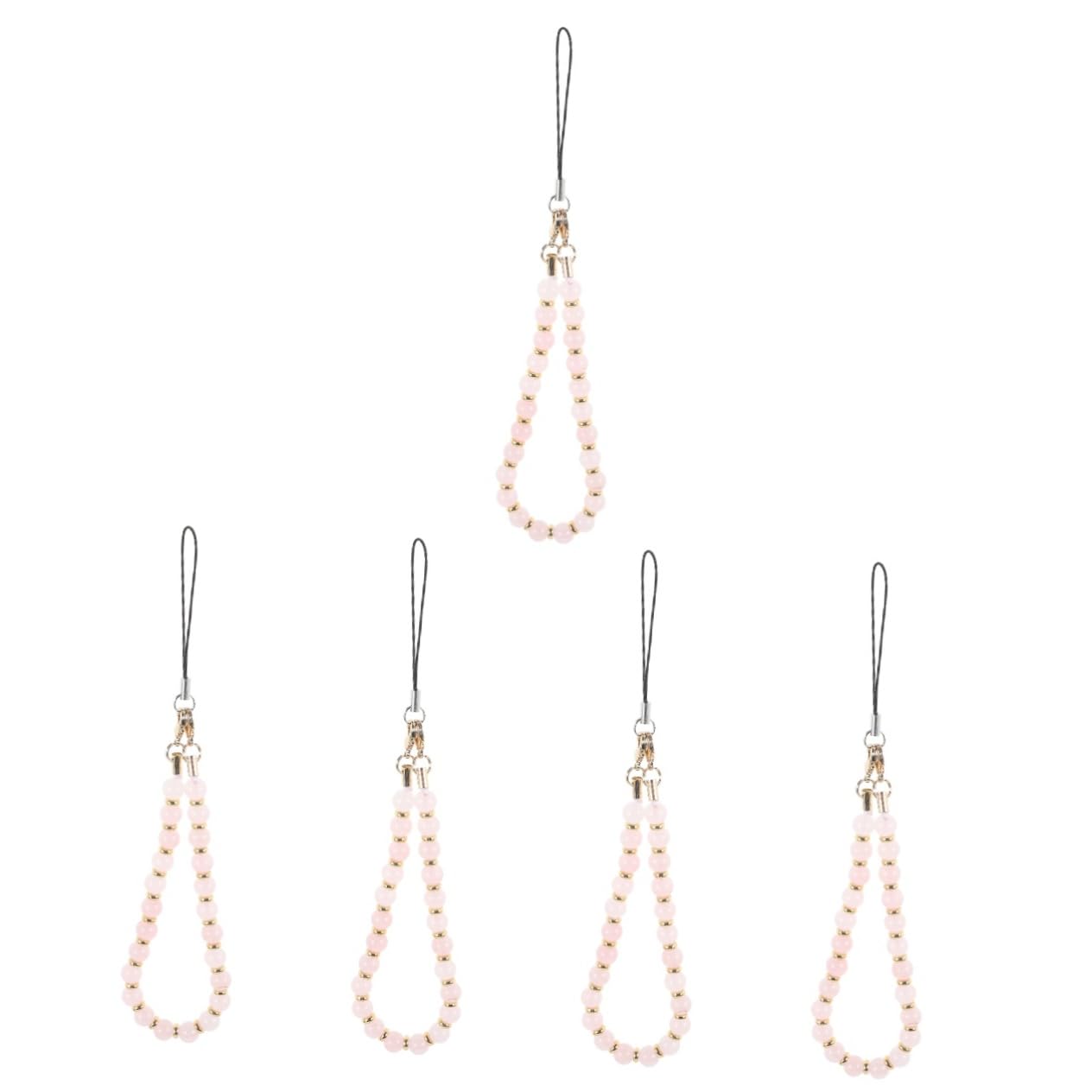 Angoily Cinghie per cellulari lux tracolla per cellulari phone charm collana tallone kit telefonini telefonare ciondolo per cellulare con perline fascino del telefono bohémien rosa
