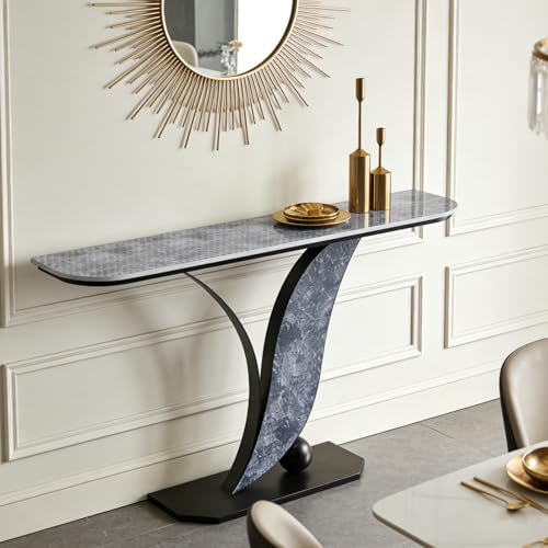 Image of Console Table,Modern Entryway Console Table,Minimal Assembly,for Living Room, Entry Way, Hallway, Entrance, Foyer, Front Door(Dark Blue,100x30x80cm)