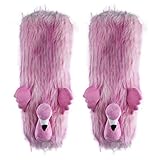 Oooh Yeah Women's Animal Grippers Slipper Fuzzy Winter Soft Sherpa Cozy Warm Cute Funny Christmas 9-
