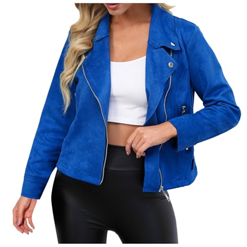 Veste en daim pour femme idéale pour vos sorties décontractées
