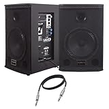 Kit caixa ativa passiva 8 225w saga usb bt fm bar auditório ar livre