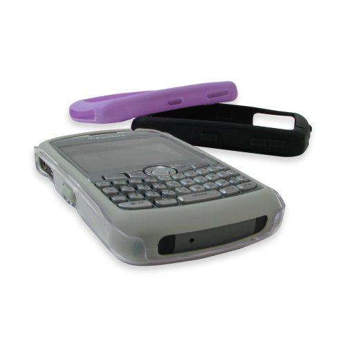 Incipio Technologies Silicrylic Coque en silicone avec cristal transparent Coque Lot de 3 pour BlackBerry Curve 8300 (Noir, Gris clair, lavande)