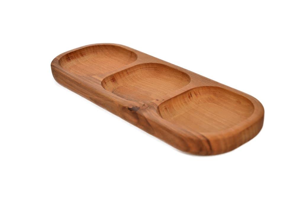 PiccolaCasa Dikdörtgen çerezlik 3 gözlü 32 cm
