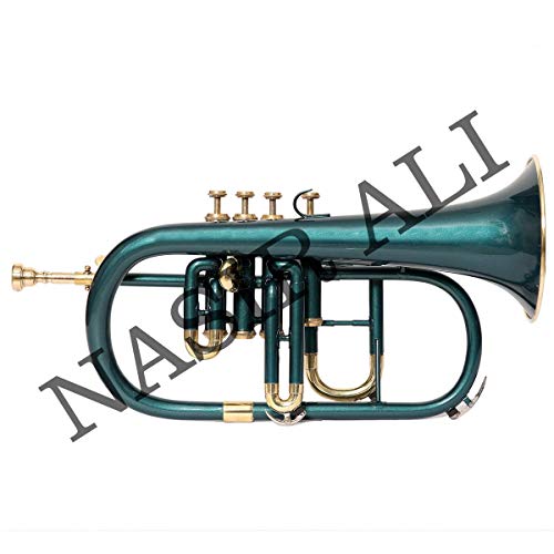 NEW NASIR ALI FLUGEL HORN 4 VALVE Bb PITCH GREEN