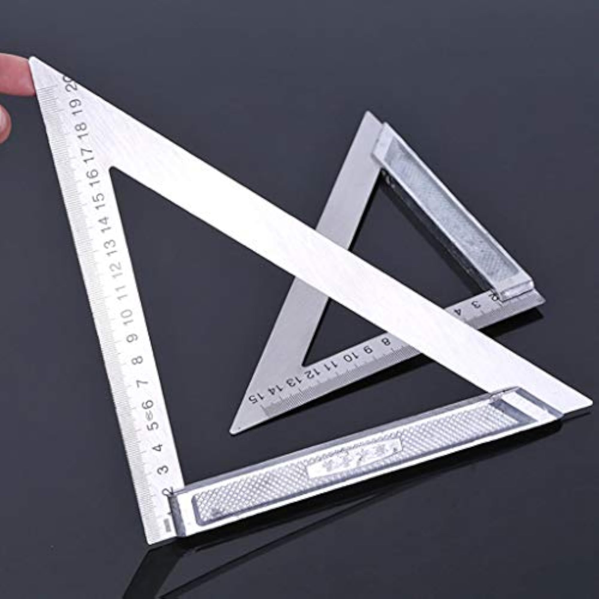 Accurate Stainless Steel Triangle Ruler, 200mm