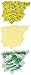 CSP 151512  - Pack de 3 plantillas con diseño mapa España, 15 x 2.5 cm