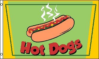 AZ FLAG Hot Dogs Flag 3 x 5 - hot Dog Flags 90 x 150 cm - Banner 3x5 ft