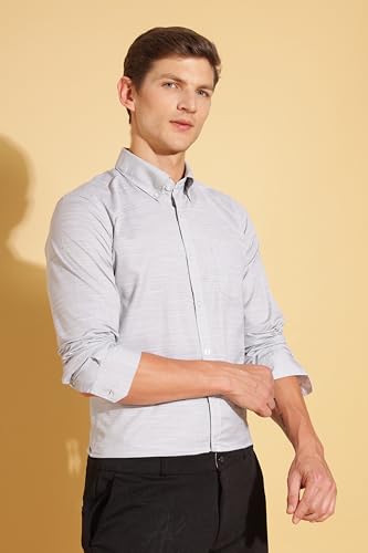 Image of Fyltr Men's Regular Fit Shirt - Full Sleeve | Functional Pocket | Button Down Collar | Formal Shirts for Men