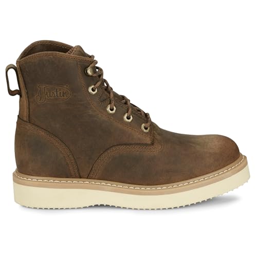 Justin Boot Company (WSL) Men`s Maxwell Peanut Tan 6In Soft Toe Work Boot2