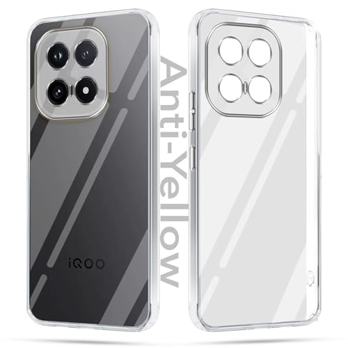 Image of Jkobi Lifetime Anti-Yellow Clear Back Cover Case for Vivo iQOO 15 5G (Sleek Hard Crystal | Shockproof and Camera Protection)
