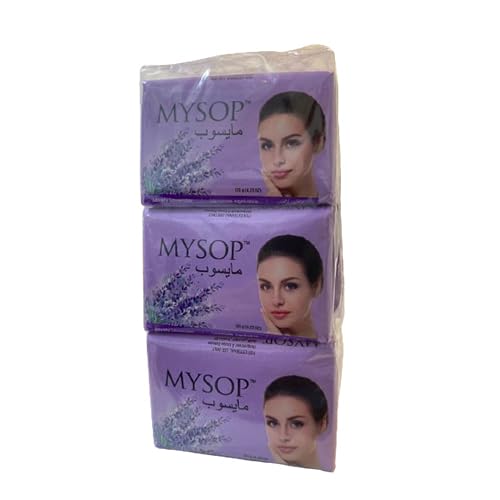 Mysop Lovely Lavender Body Soap - With a Floral & Fruity Lavender Fragrance - 120g x 6 [6-Pack]