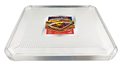 Pactogo Aluminum Foil Oven Liner Sheet Pan 20/Pk - 18" x 15" Disposable Sheets (Pack of 20) - Thumbnail 7