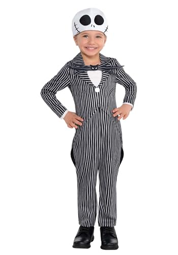 Suit Yourself Jack Skellington Costume for Toddlers, Disney, Nightmare Before Christmas, 3-4T, with Hat and Bow Tie