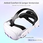 Head Strap for Oculus Quest 2/3/3s, 3-in-1 Adjustable Halo Headband, Replacement for Elite Strap, Enhanced Comfort Gaming Immersion VR Accessories Compatible with Oculus/Meta Quest 2/3/3s - Image 2