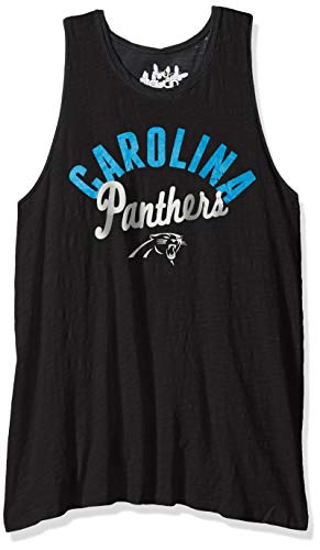Touch by Alyssa Milano NFL Carolina Panthers Women's Homerun T-Back Tank Top, Medium, Black