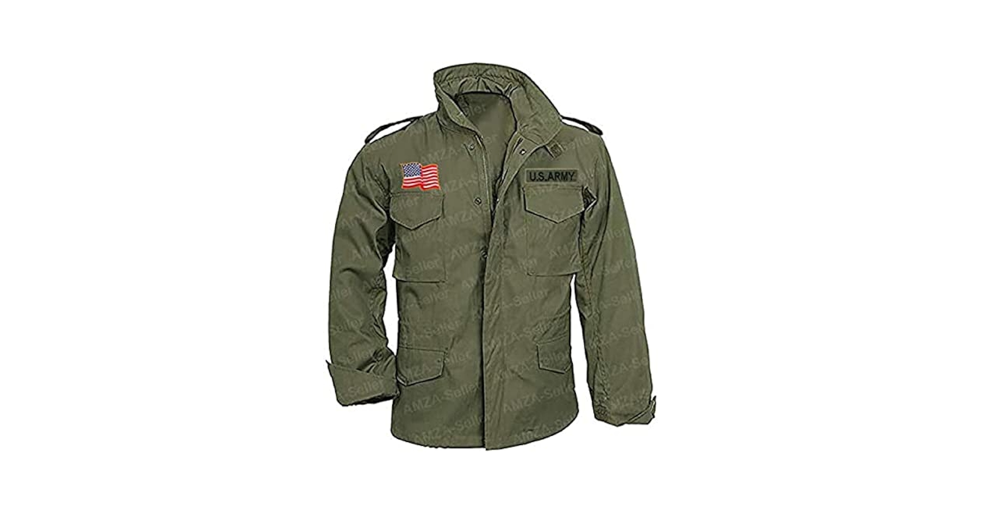 JACKETSZONE Mens M65 Cotton Coat Jacket | Olive Green US