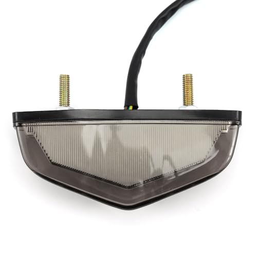 evomosa Motorrad Rücklicht LED rot Bremsleuchte hinten Kennzeichenleuchte Tagfahrlicht Universal für 12V Moto Scooter ATV Quad Bike Dreirad (grau)