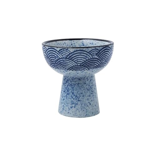 Tloszu クリエイティブ 高脚ボウル 和風セラミック スナックボウル 冷菜 ヨーグルト 甘味 布丁カップ 業務用食器 マイクロ波可用 不規則形状 レトロスタイル