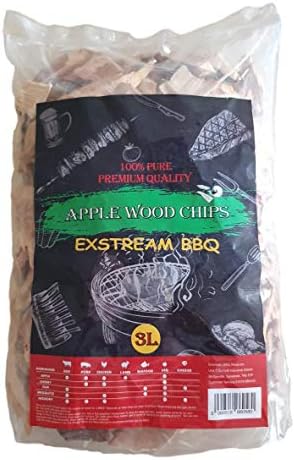 Exstream BBQ Barbecue Smoking Wood Chips Food Smoke Apple 3L 100% Natural No Chemicals