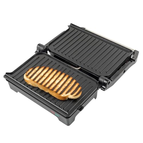 Fagor EasyGrill 1200W – Grill multifunción con superficie XL (26 x 16,5 cm), apertura 180º, revestimiento antiadherente, asa de tacto frío, ideal para carnes, verduras y bocadillos