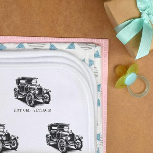 Azeeda 'Funny Not Old Vintage Car' Baby Burp/Wash Cloth (BC00033931)3