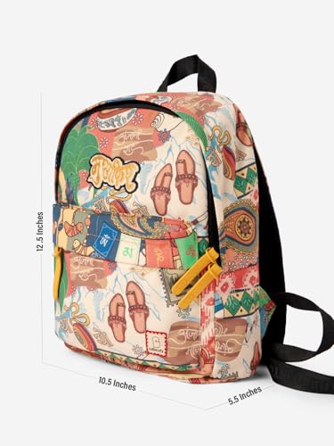 Image of The Souled Store Musafir Backpack | 19.47L Rugged Cotton Canvas Laptop Bag | 15.5 Inch Tech Sleeve & Luggage Strap | Premium Travel & College Rucksack for Men & Women