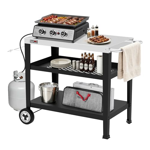 Royal Gourmet PC3404S Rolling Dining Table with Trash...