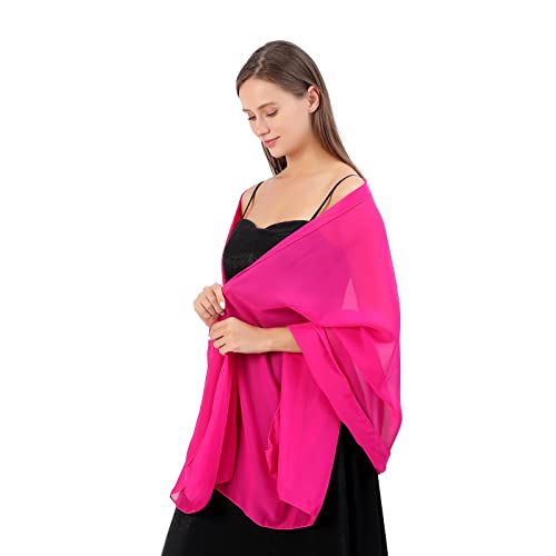 OurLore Women's Scarf Shawls Wraps for Evening Dress Chiffon Shawl Soft Elegant Pashmina Wedding Bridal Scarves2