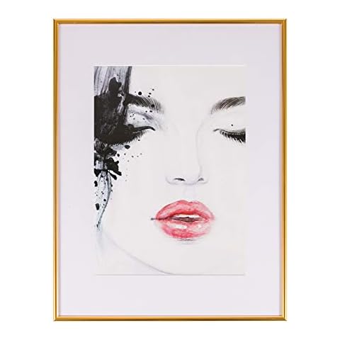 elabo 12x16 Aluminum Picture Frame (1 Pack) - High Definition Glass Display Pictures 11x14 with Mat or 12x16 Without Mat - Vertical or Horizontal Wall Mounting Cover
