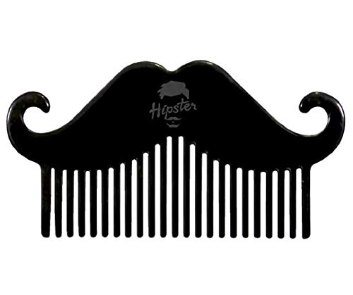 Hipster Peine para barba, peine para moldear y peinar bigote para hombres, peine de bolsillo para cabello y barba, para aceite de barba, cera de barba, bálsamo y crema para barba, accesorios para