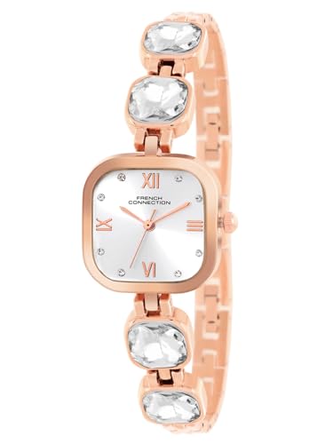 Image of French Connection Aurorae Analog White Stone Dial Watch for Women-FCN0178SRGM