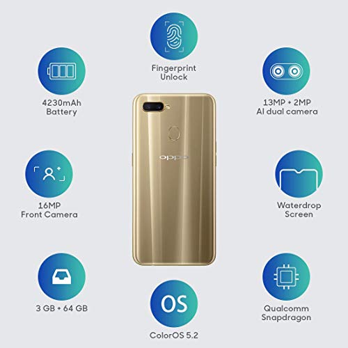 Image of OPPO A7 (Glaring Gold, 3GB RAM, 64GB Storage)