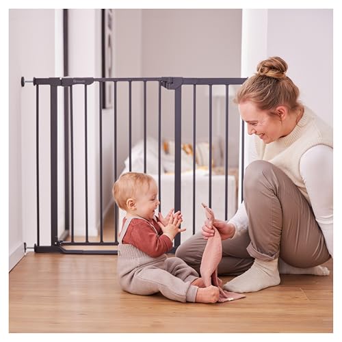 hauck 9cm Verlängerung, Schwarz - Kompatibel mit Kinderschutzgitter Clear Step 2, Open N Stop 2, Autoclose N Stop 2 - Ohne Bohren, Tür- & Treppenschutzgitter Zubehör