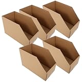 BESPORTBLE 5 pièces Lot de Caisses Rangement Carton Ondulé Solides Faciles à Monter pou...