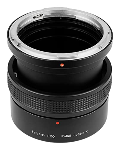 Image of Fotodiox Pro Lens Mount Adapter with Built-in Focusing Helicoid, Rolleiflex SL66 Lens to Nikon DSLR Cameras