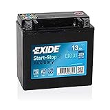 w211 batterie abklemmen Farbe: Schwarz Exide Ek131 Agm Motorrad Batterie 12 Ah, Schwarz