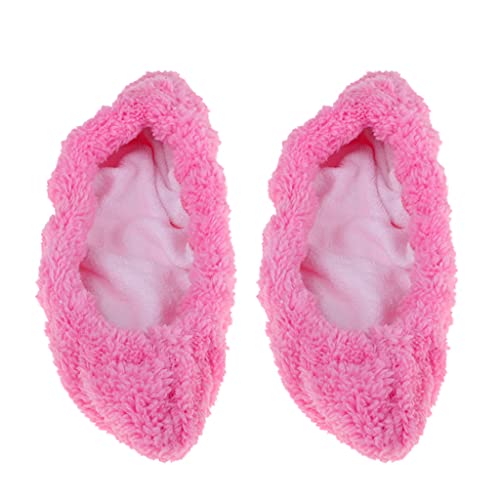 Amagogo Capa de Proteção Antiderrapante Protetor de Patins de Hóquei No Terry Sock, L Rosa